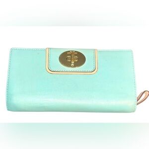 Kate ♠️ Spade Hampton Road Turn-Lock Wallet~Mara Aqua